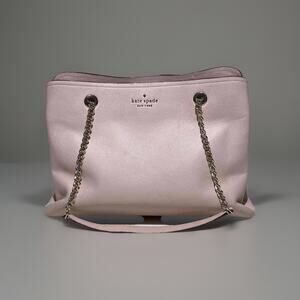 KATE SPADE NEW YORK Blush Pink Jordyn Medium Chain Handle Leather Tote/Handbag